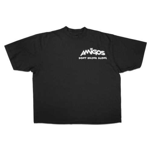 Amigos Don't Drink Alone Tee Black