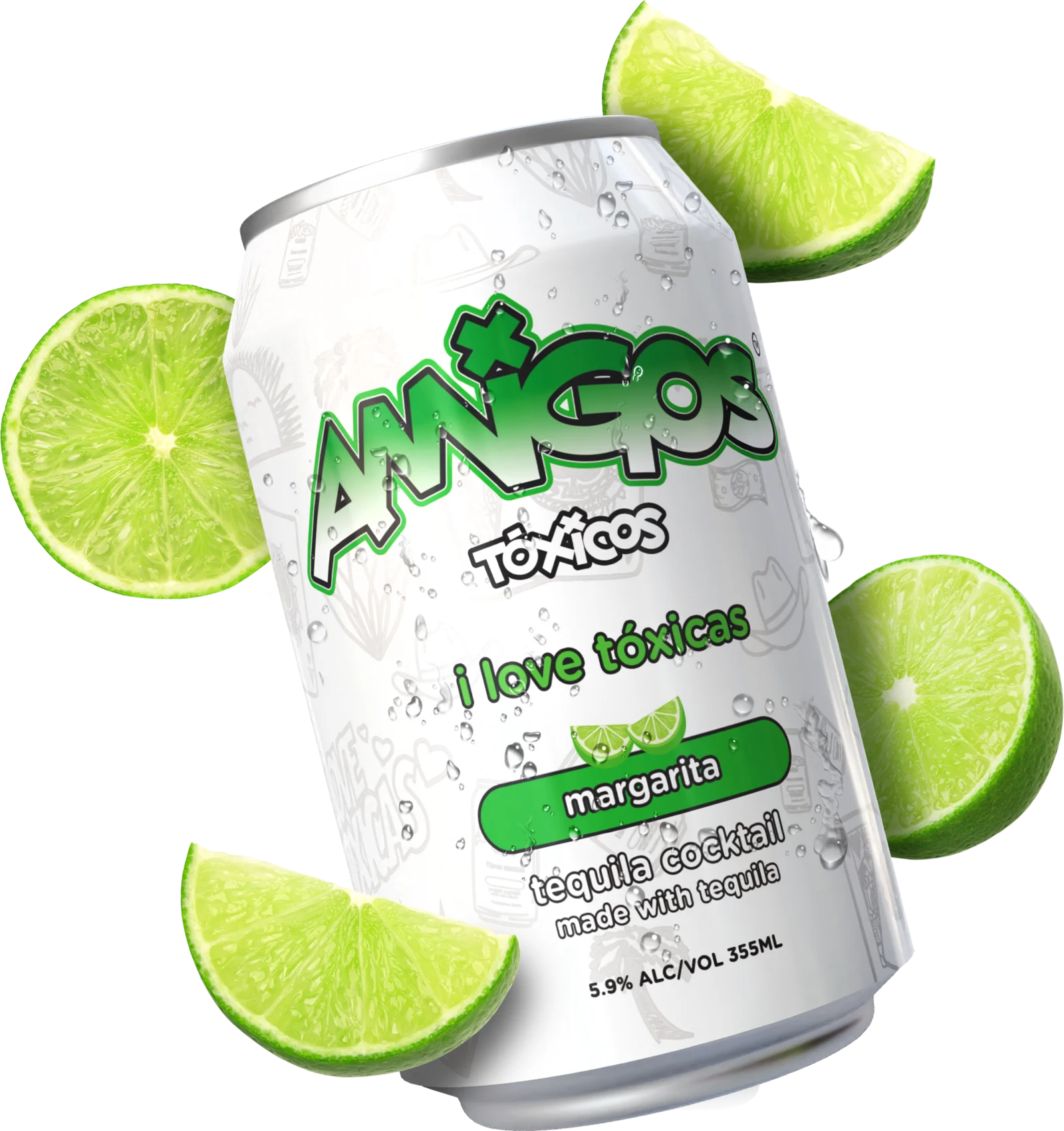 Amigos Tóxicos margarita with lime