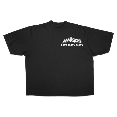 Amigos Don't Drink Alone Tee Black