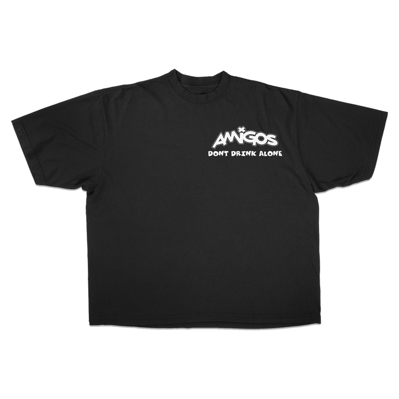 Amigos Don't Drink Alone Tee Black