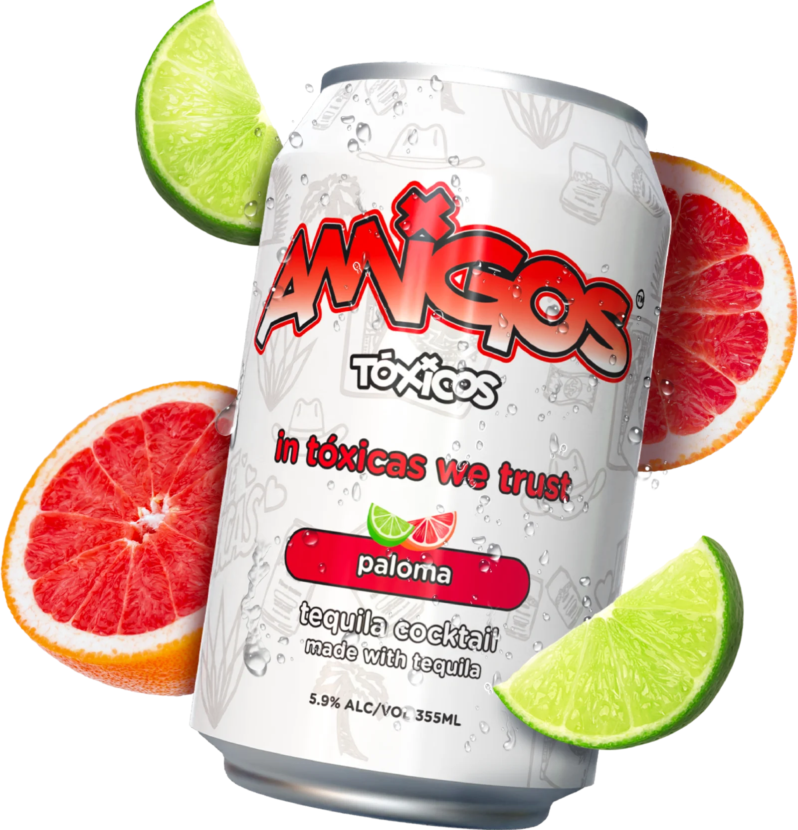 Amigos Tóxicos paloma with grapefruit and lime